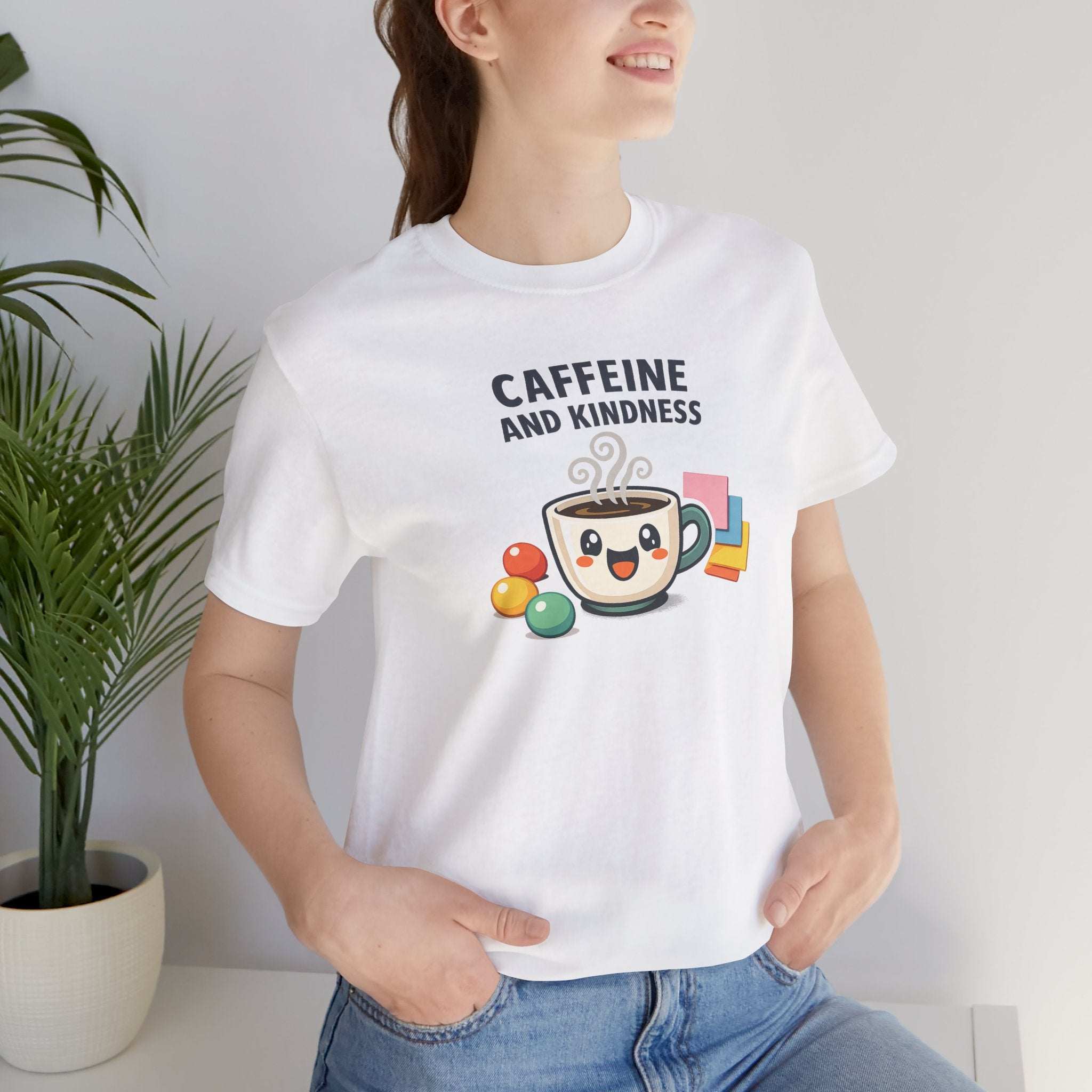 Caffeine and Kindness Tee | office humor, coffee fuel