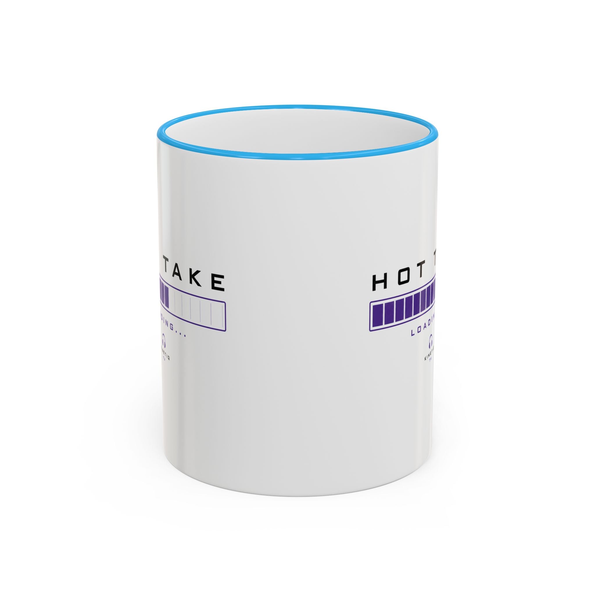 Hot Take Loading Mug — Funny Progress Bar Accent Rim & Handle Tea Coffee Cup
