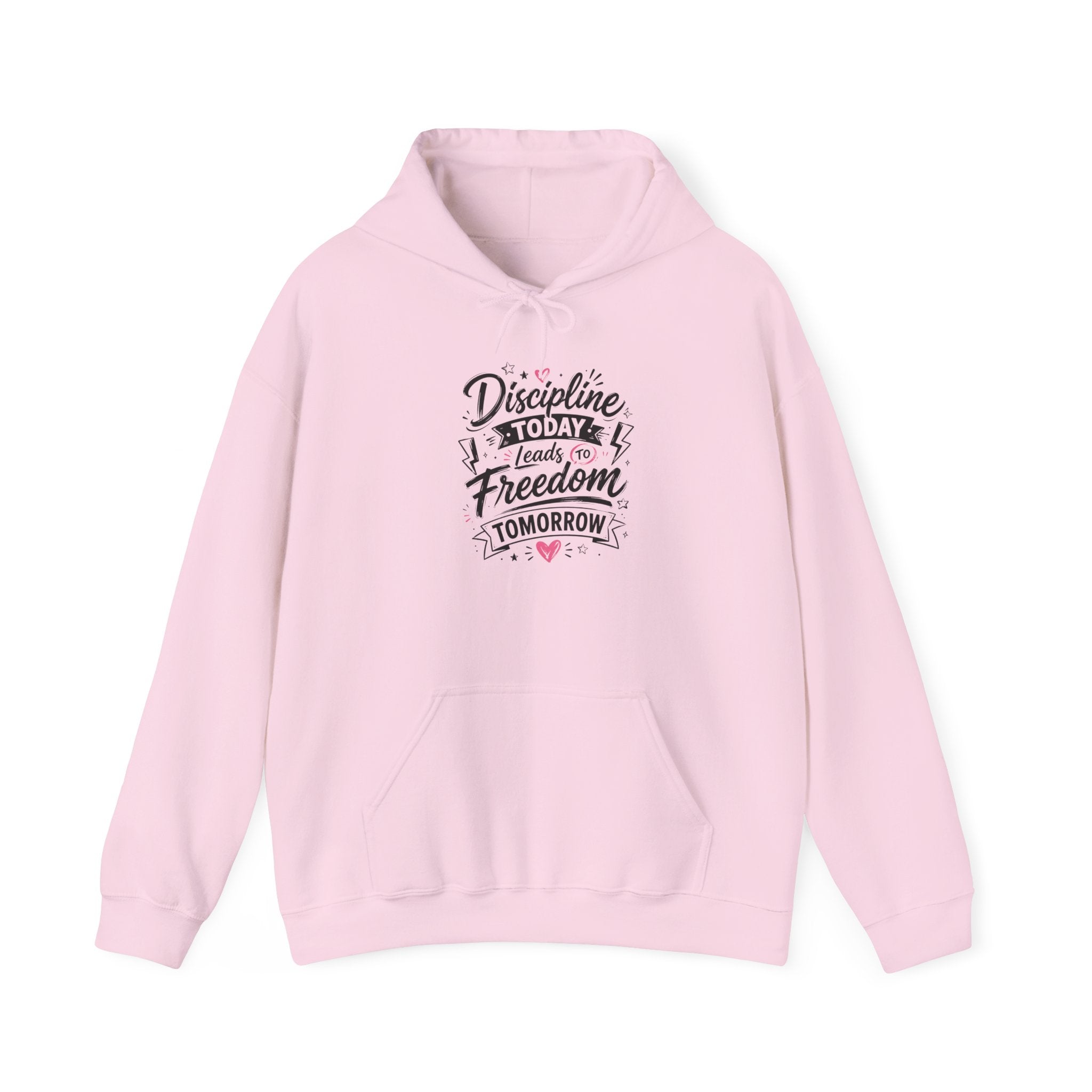 Hoodie — "Discipline Today Leads to Freedom Tomorrow" Motivational Pullover