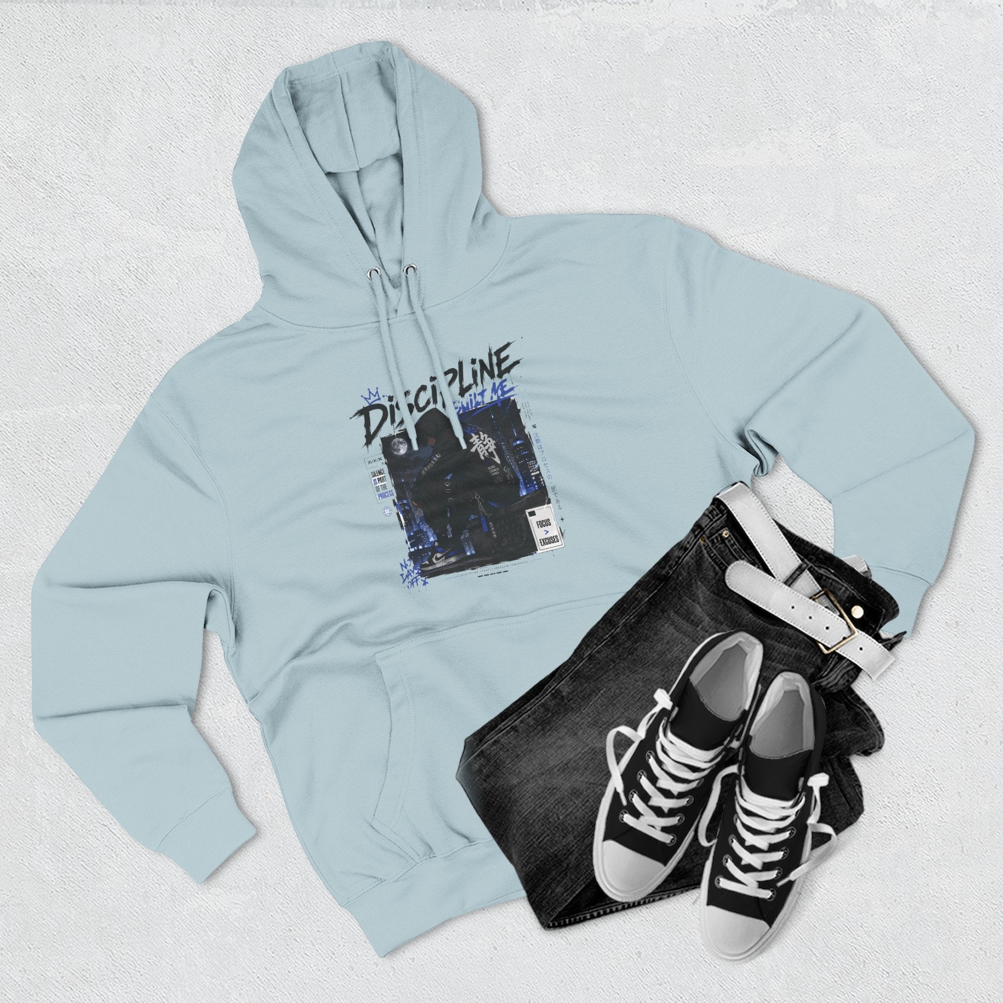 Discipline Graphic Hoodie — Vintage TV Photo Streetwear Pullover