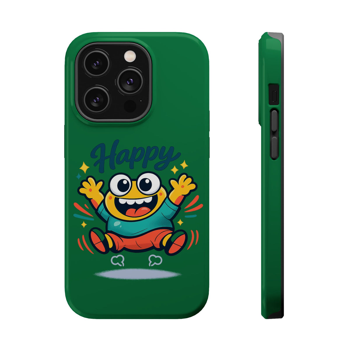Happy Monster Magnetic Protective Phone Case Green
