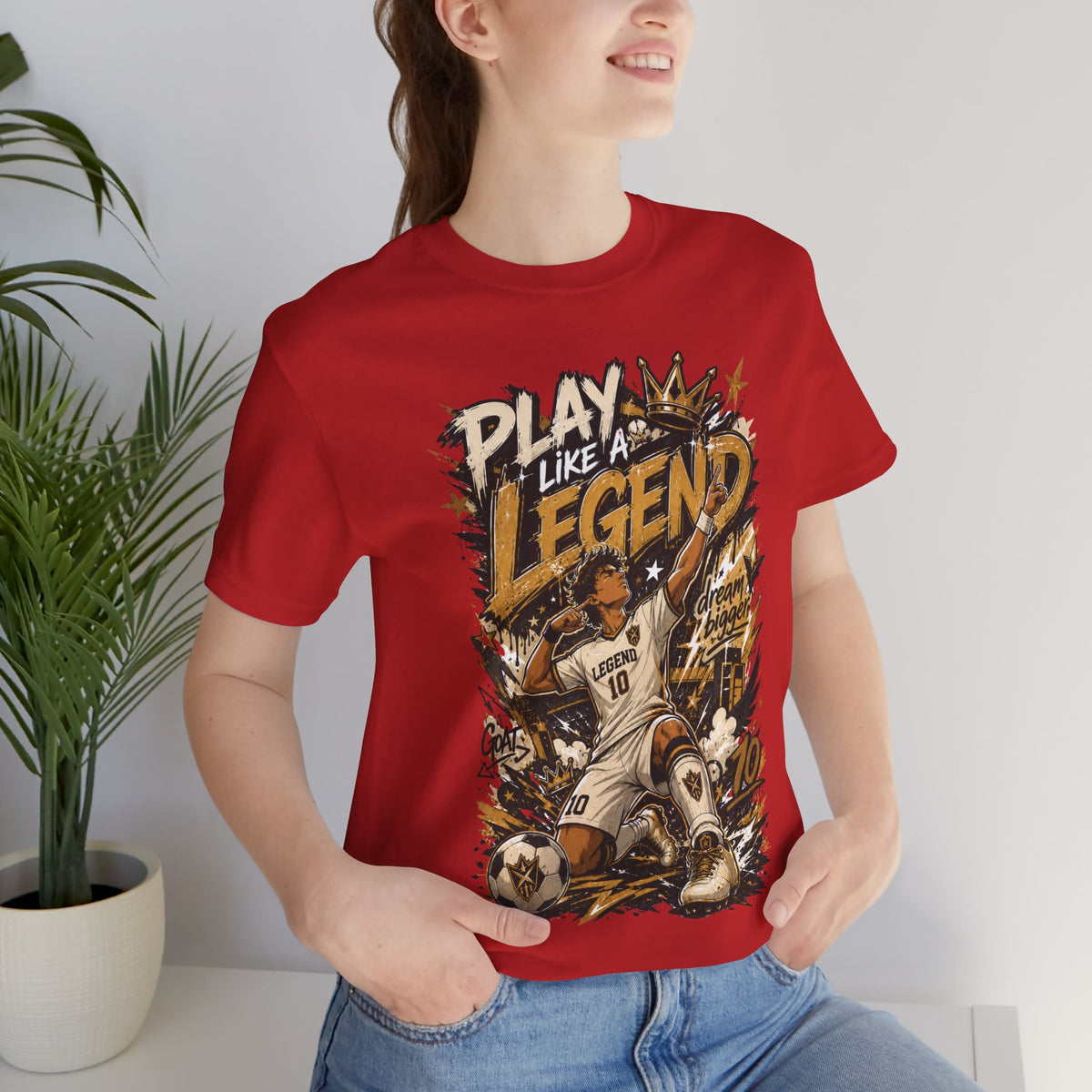 Play Like a Legend Soccer Graphic T Shirt
