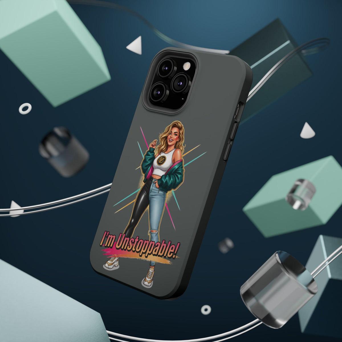 I'm Unstoppable Magnetic Protective Phone Case Gray