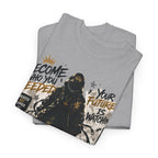 Motivational Soldier Graphic Tee – "Become Who You Need" Inspirational Military Design