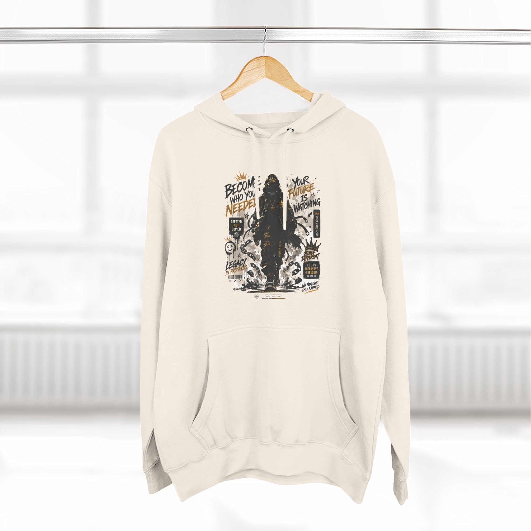 Adventure Hoodie — "Become Your Own Hero" Graphic Pullover