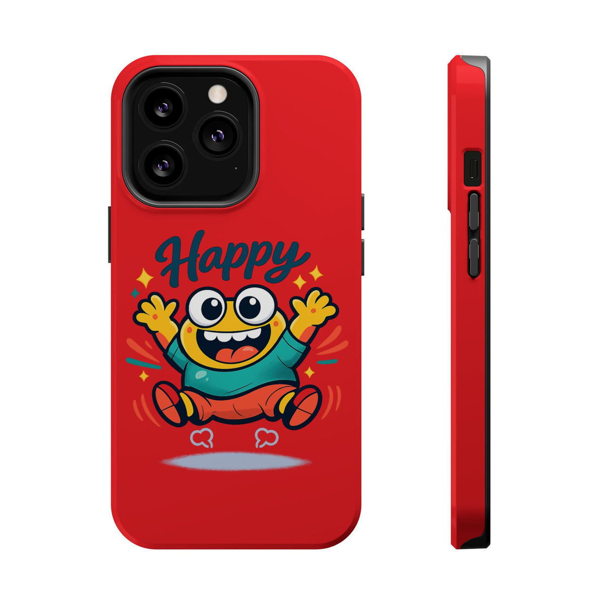 Happy Monster Magnetic Protective Phone Case Red