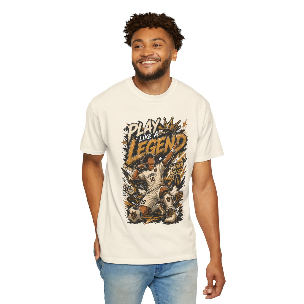 Play Like a Legend Soccer T-Shirt — Vintage Goal Celebration Graphic Tee