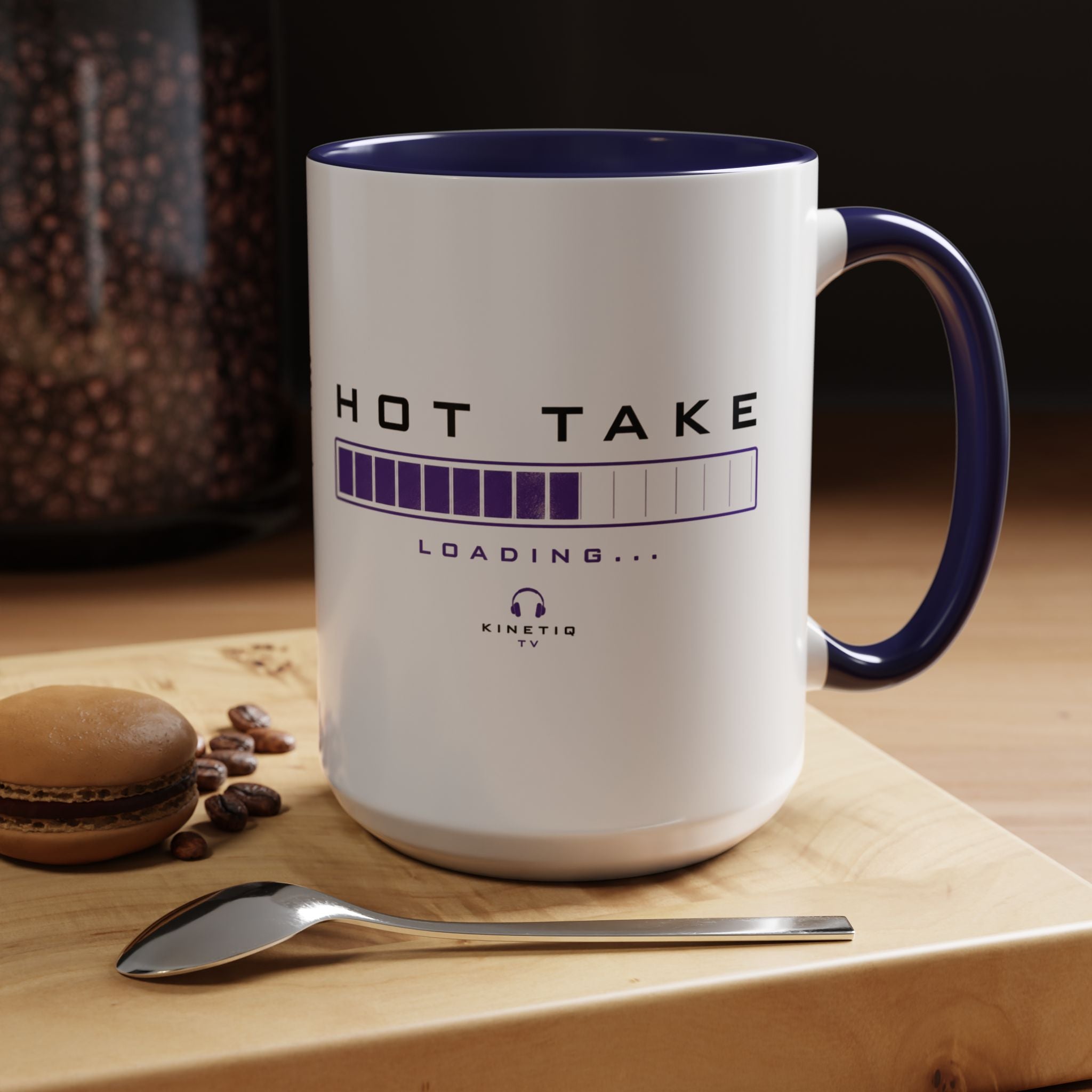 Accent Coffee Mug — "Hot Take Loading" Progress Bar Coffee Mug