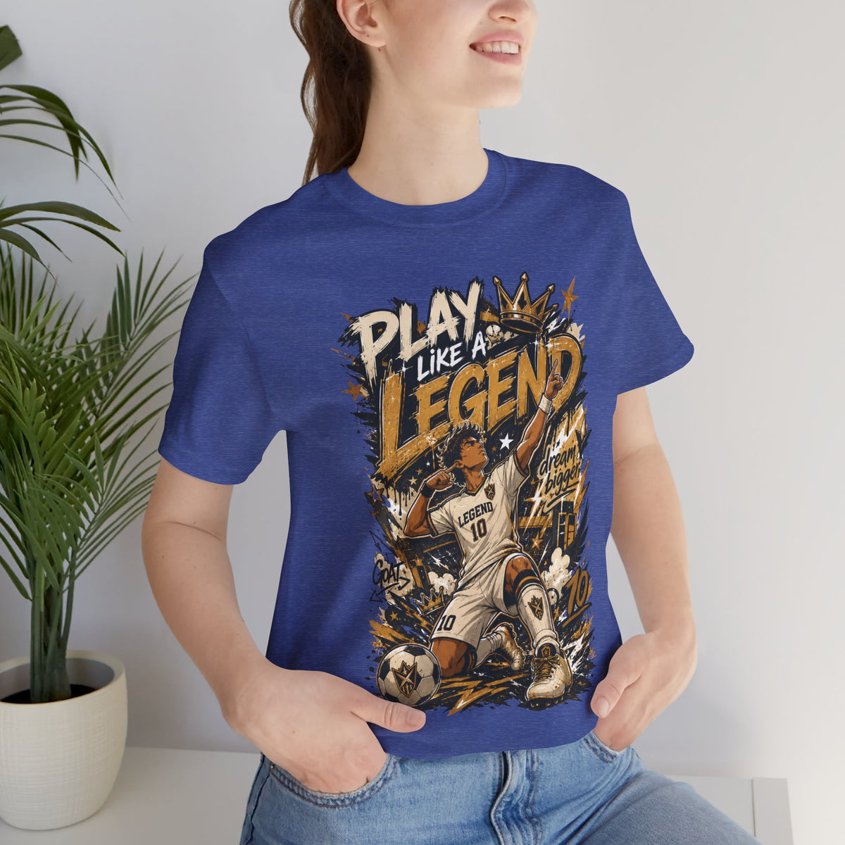 Play Like a Legend Soccer Graphic T Shirt
