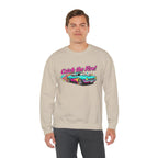 Cartoon Dragster Flames Sweatshirt - Vintage Racing Graphic Crewneck