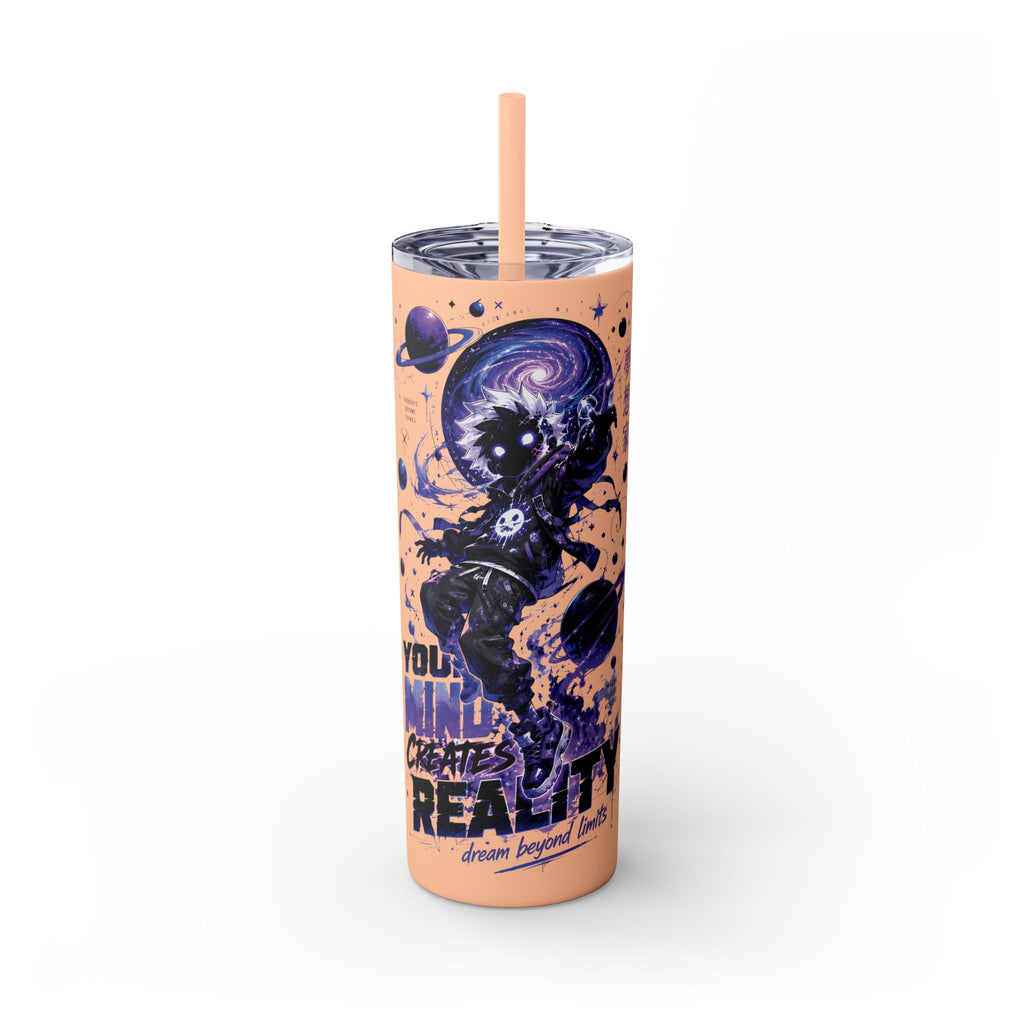 Galaxy Astronaut 20oz Skinny Tumbler with Straw – Cosmic Adventure Drink Cup