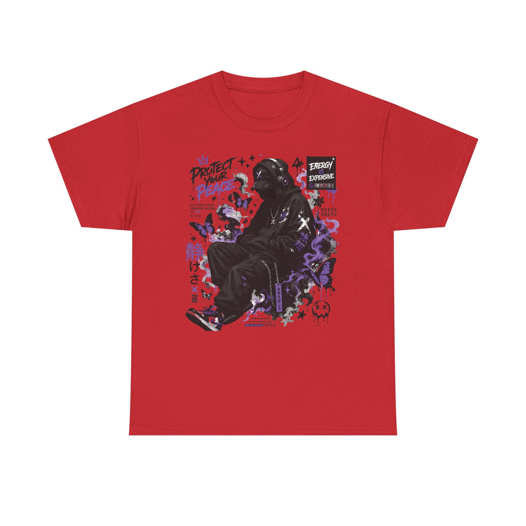 Peacekeeper Anime Graphic Tee — Purple Aesthetic Streetwear
