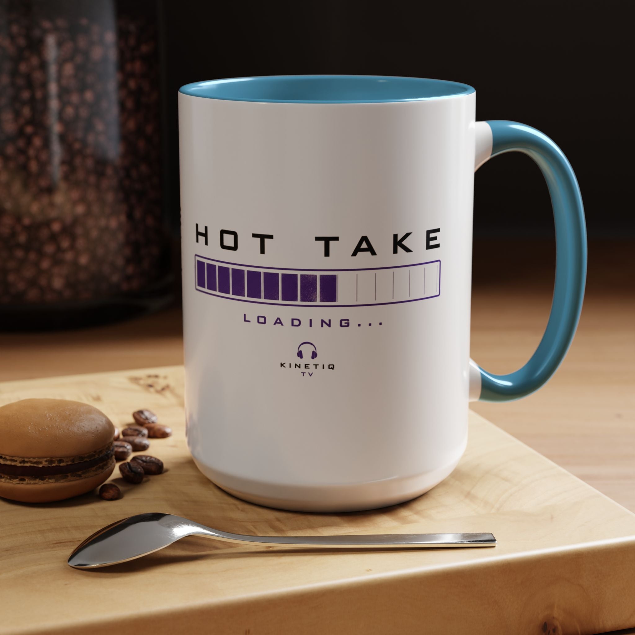 Accent Coffee Mug — "Hot Take Loading" Progress Bar Coffee Mug