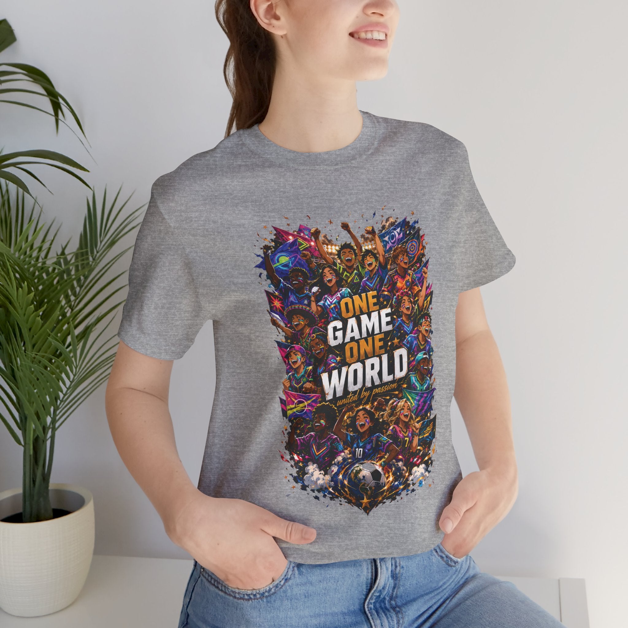 T-Shirt — 'One Game One World' Gamer Graphic Tee