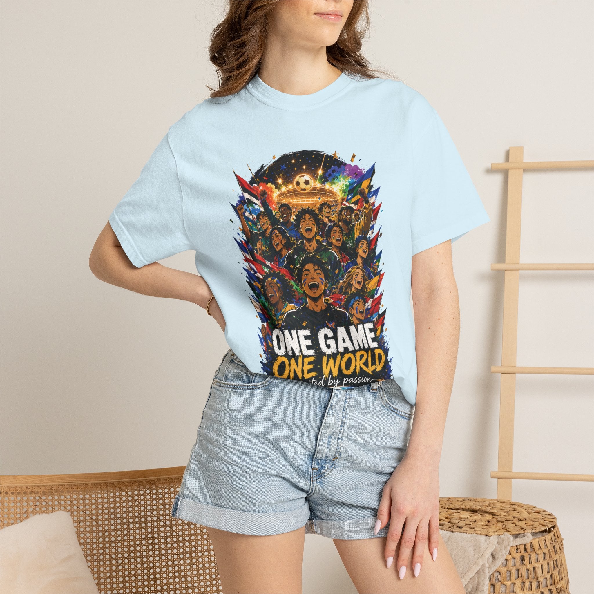 One Game One World Soccer T-Shirt — International Football Fans Graphic Tee