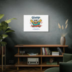 Happy Blob Cartoon Canvas | Bold Cartoon, Thick Outline, Kawaii Minimal