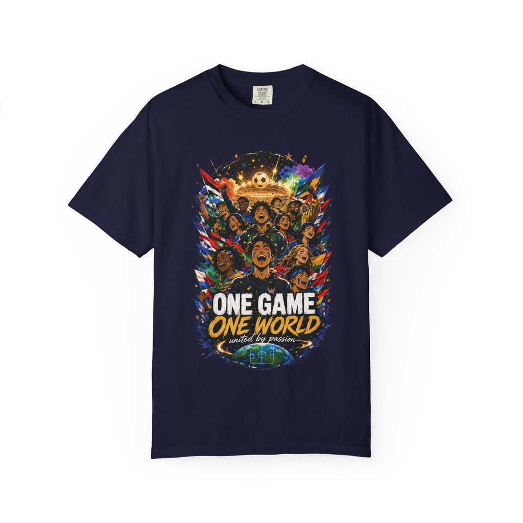 One Game One World Soccer T-Shirt — International Football Fans Graphic Tee