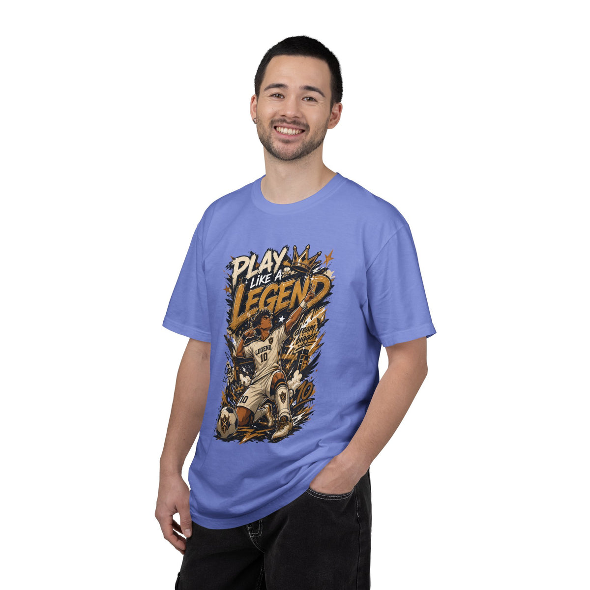 Play Like a Legend Soccer T Shirt Vintage Goal Celebration Graphic Tee