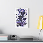 Space Astronaut Canvas Print — “You Mind Creates Reality” Inspirational Wall Art