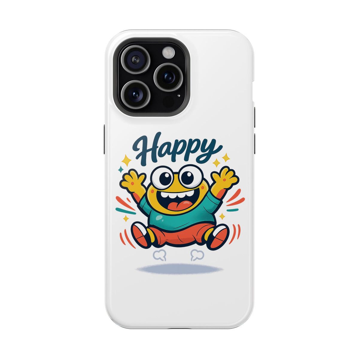 Happy Monster Magnetic Protective Phone Case White