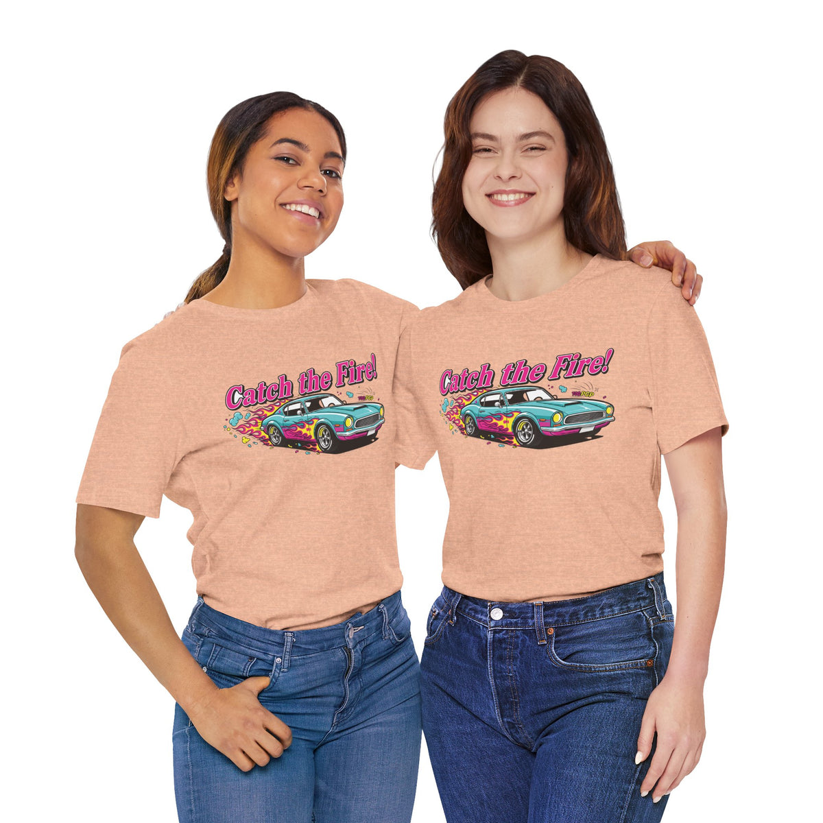 Catch the Fire Vintage Muscle Car Graphic T Shirt