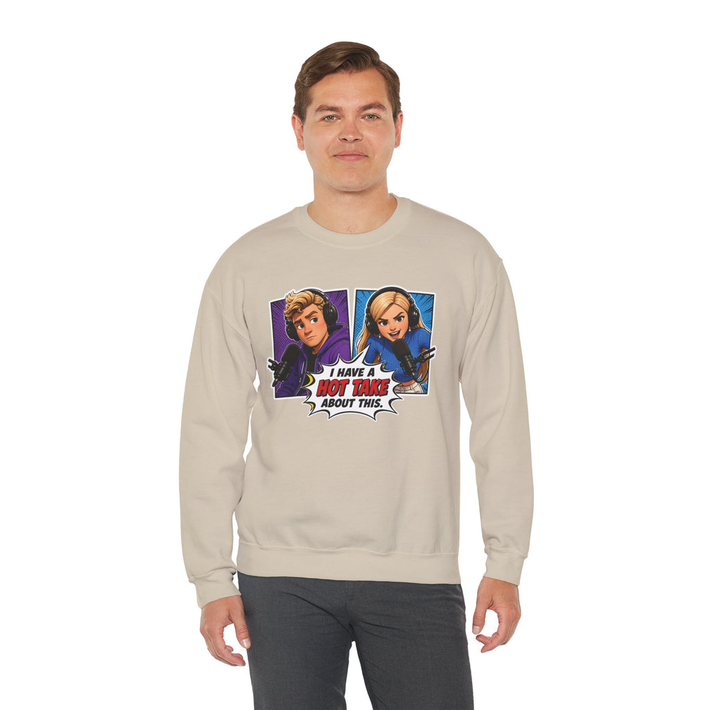 Hot Take Central I Have a Hot Take About This Pop Art Crewneck Sweatshirt