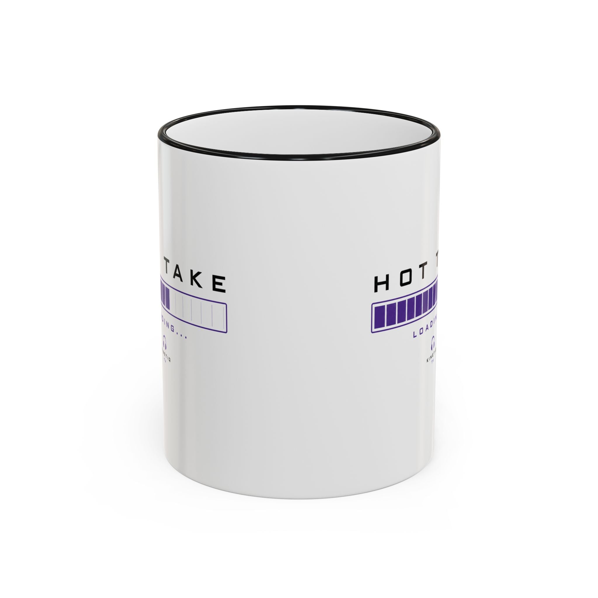 Hot Take Loading Mug — Funny Progress Bar Accent Rim & Handle Tea Coffee Cup