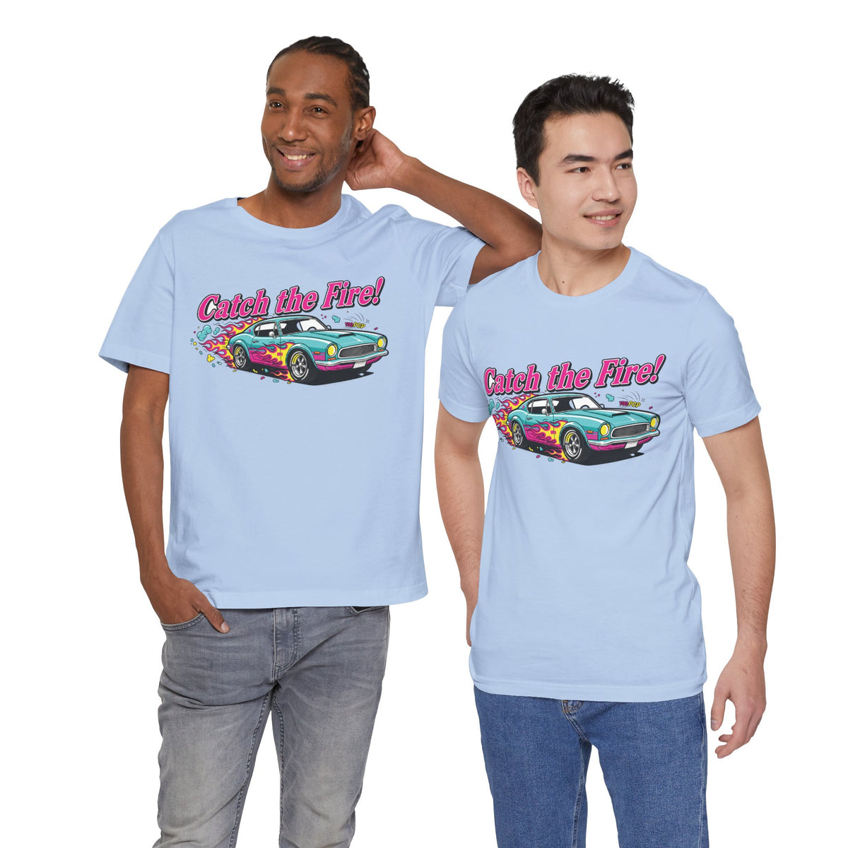Catch the Fire Vintage Muscle Car Graphic T Shirt