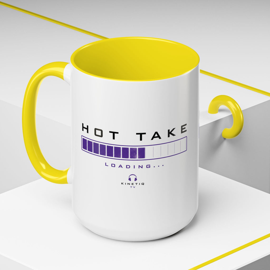 Accent Coffee Mug — "Hot Take Loading" Progress Bar Coffee Mug