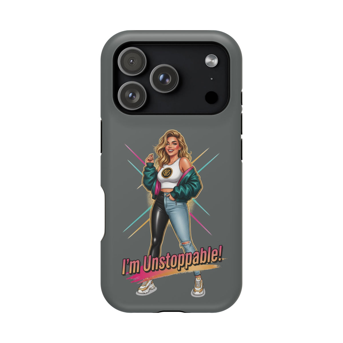 I'm Unstoppable Magnetic Protective Phone Case Gray