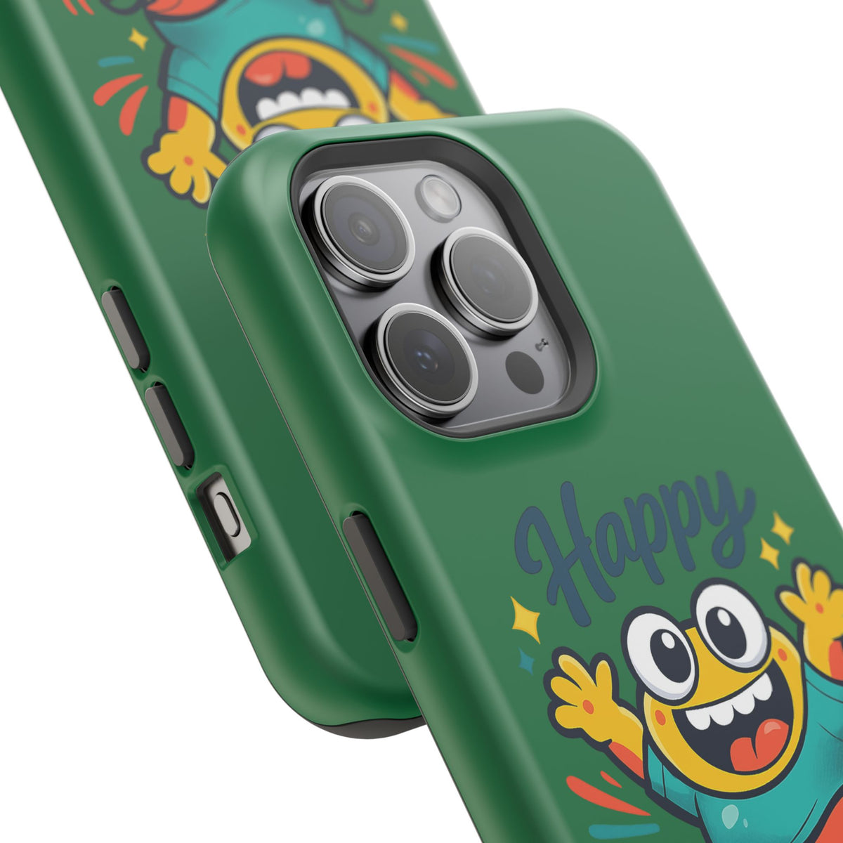 Happy Monster Magnetic Protective Phone Case Green