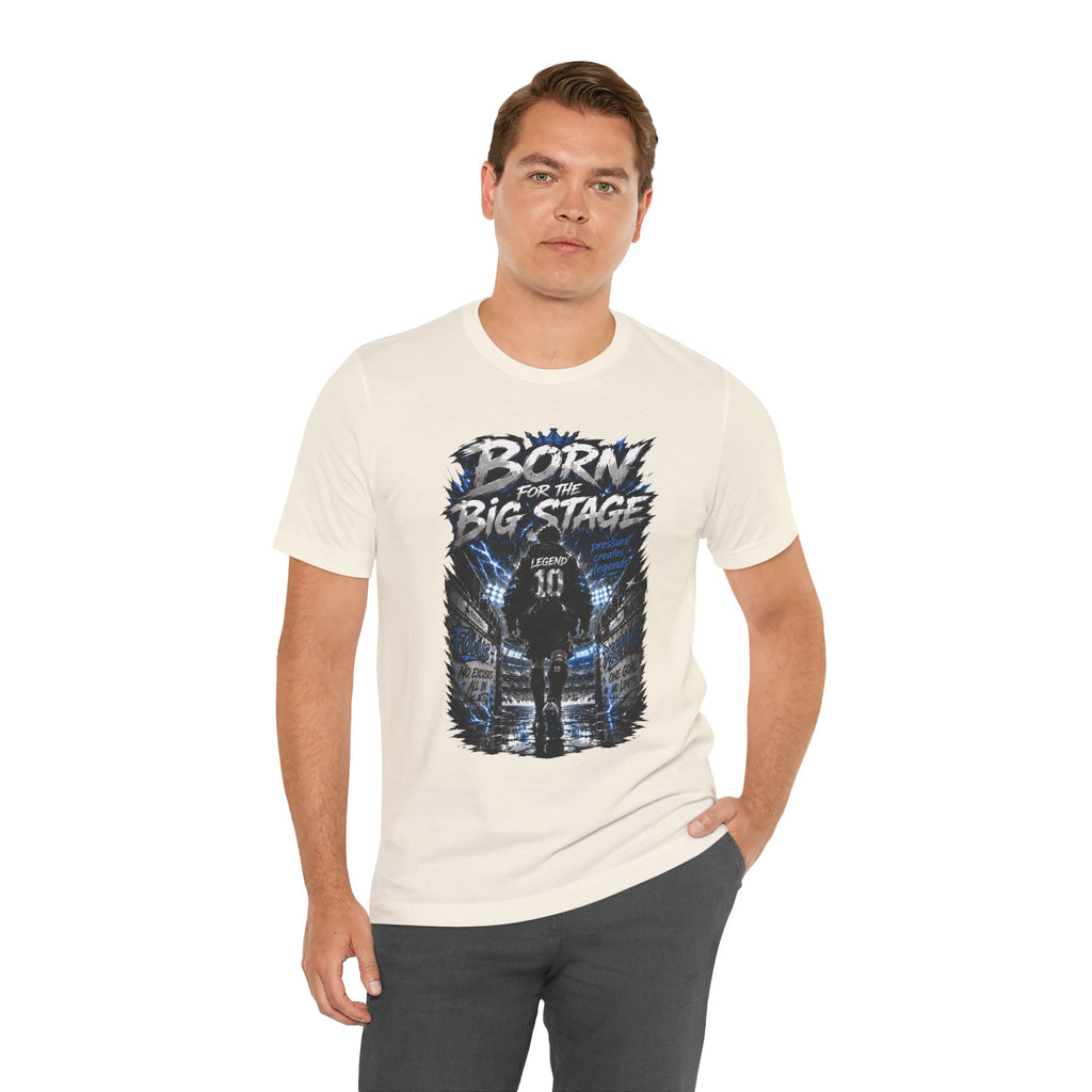Soccer Player T‑Shirt — "Born for the Big Stage" Football Match Tee