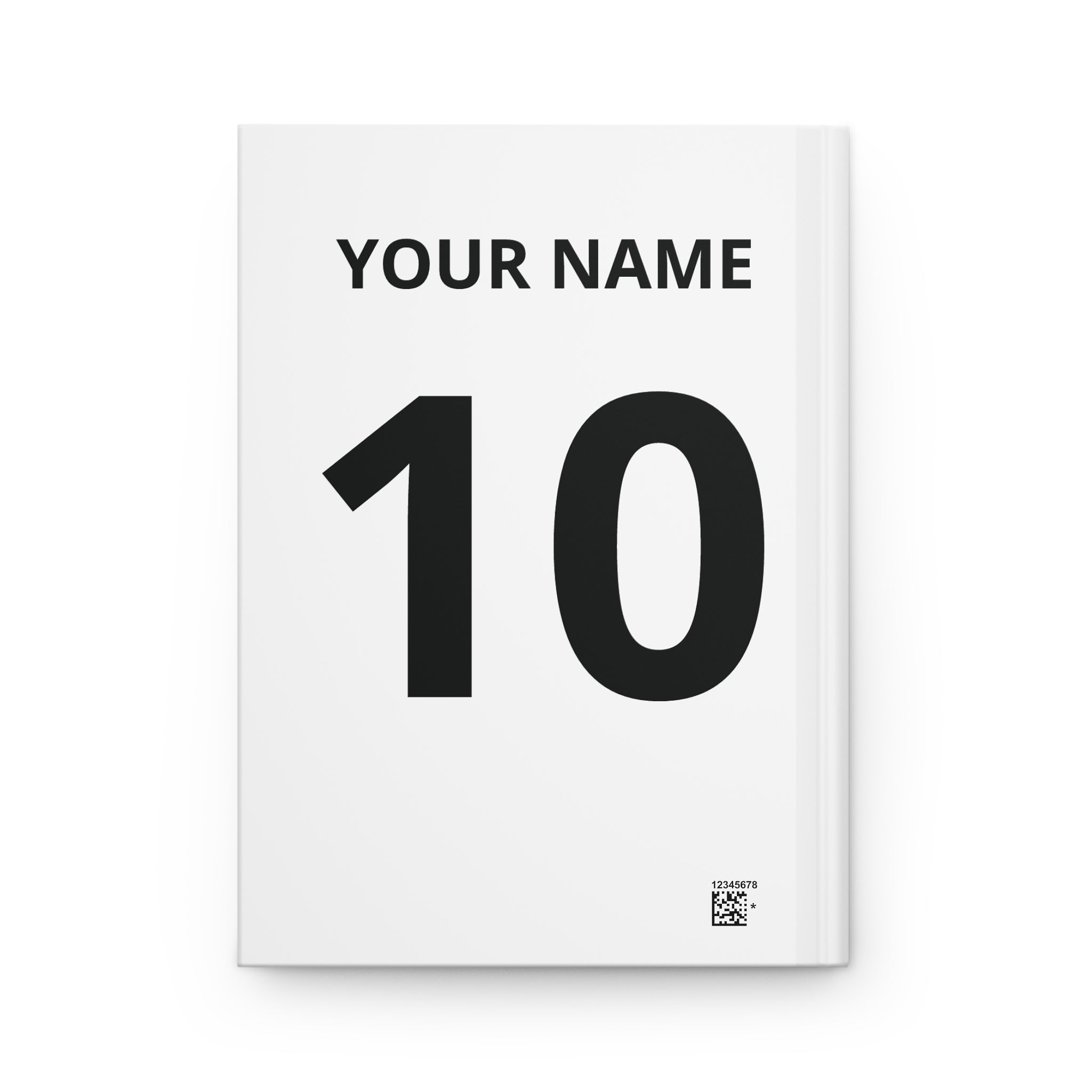 Soccer Fan Journal — "One Game One World" Hardcover Notebook (Personalizable Number 10)