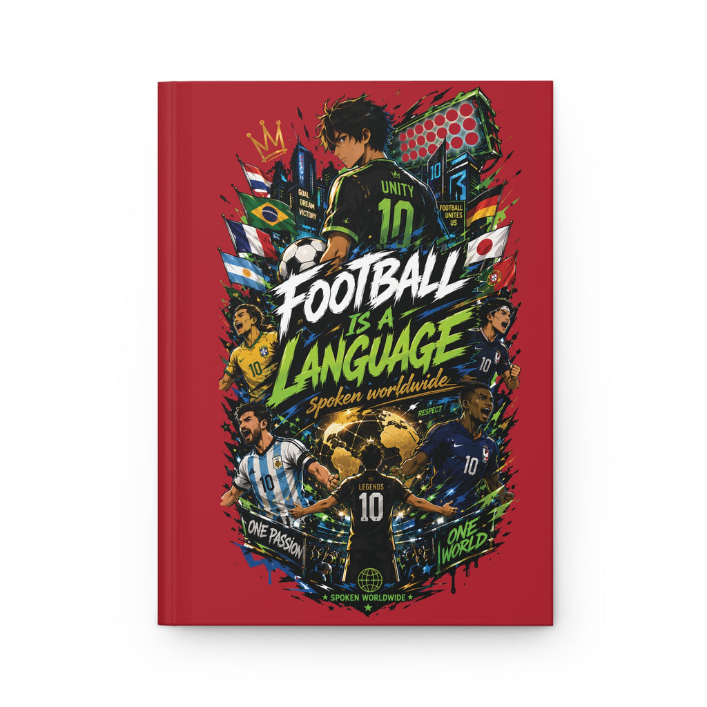 Football Is a Language Hardcover Journal — Soccer Fan Gift Notebook