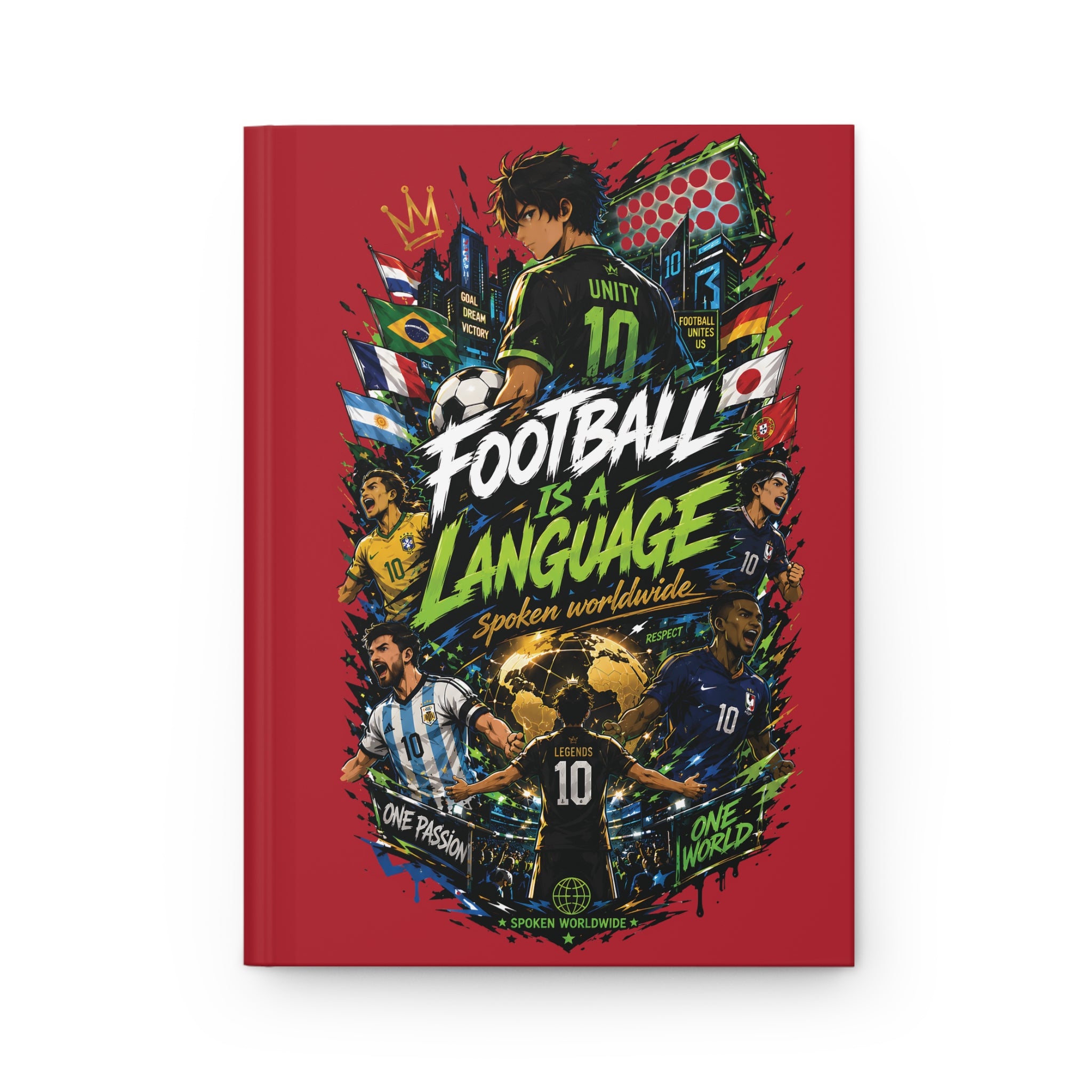Football Is a Language Hardcover Journal — Soccer Fan Gift Notebook