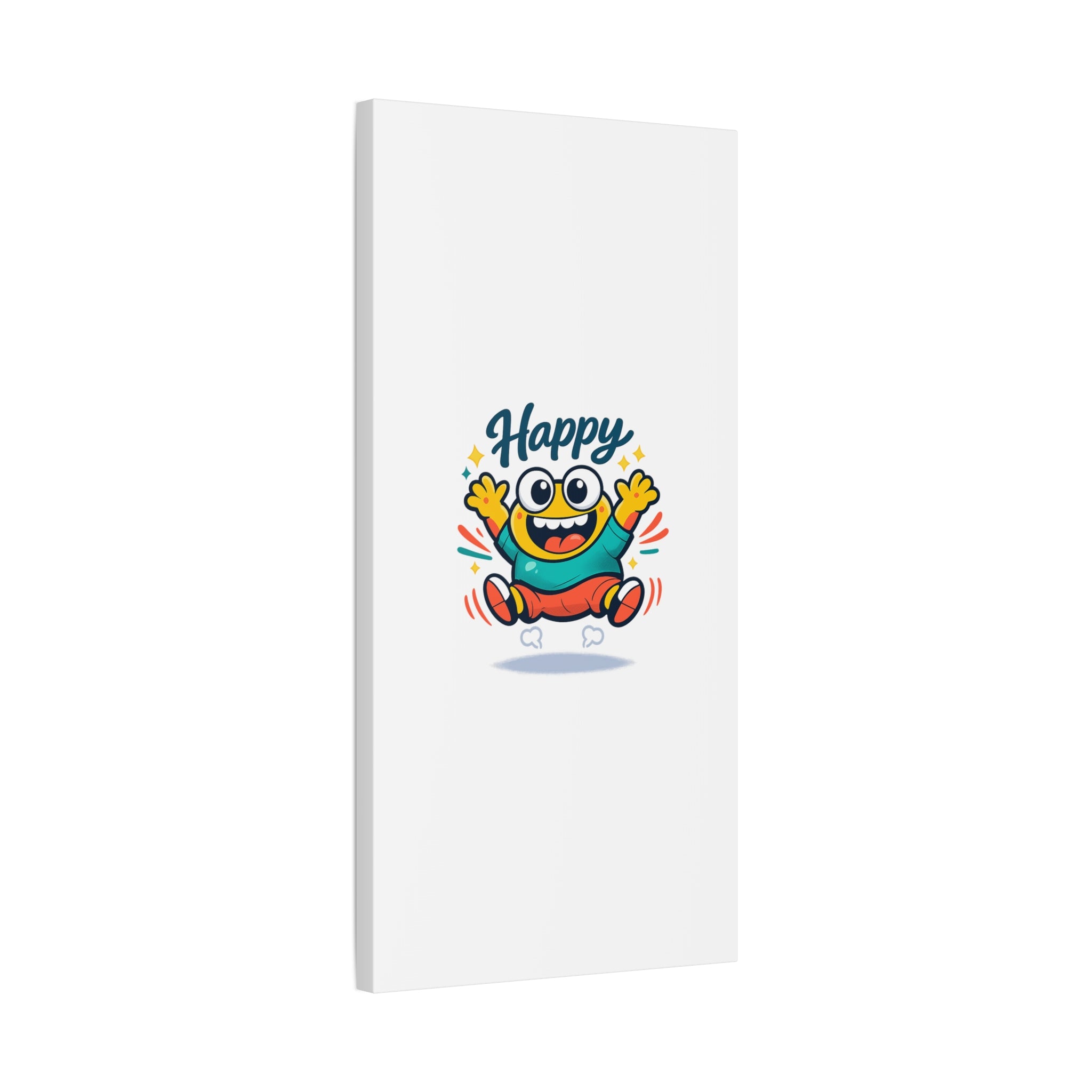 Happy Blob Cartoon Canvas | Bold Cartoon, Thick Outline, Kawaii Minimal