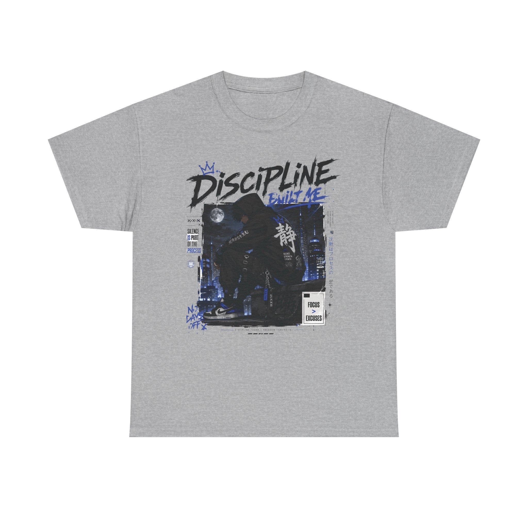 Discipline Anime Graphic Tee — Night Samurai Streetwear