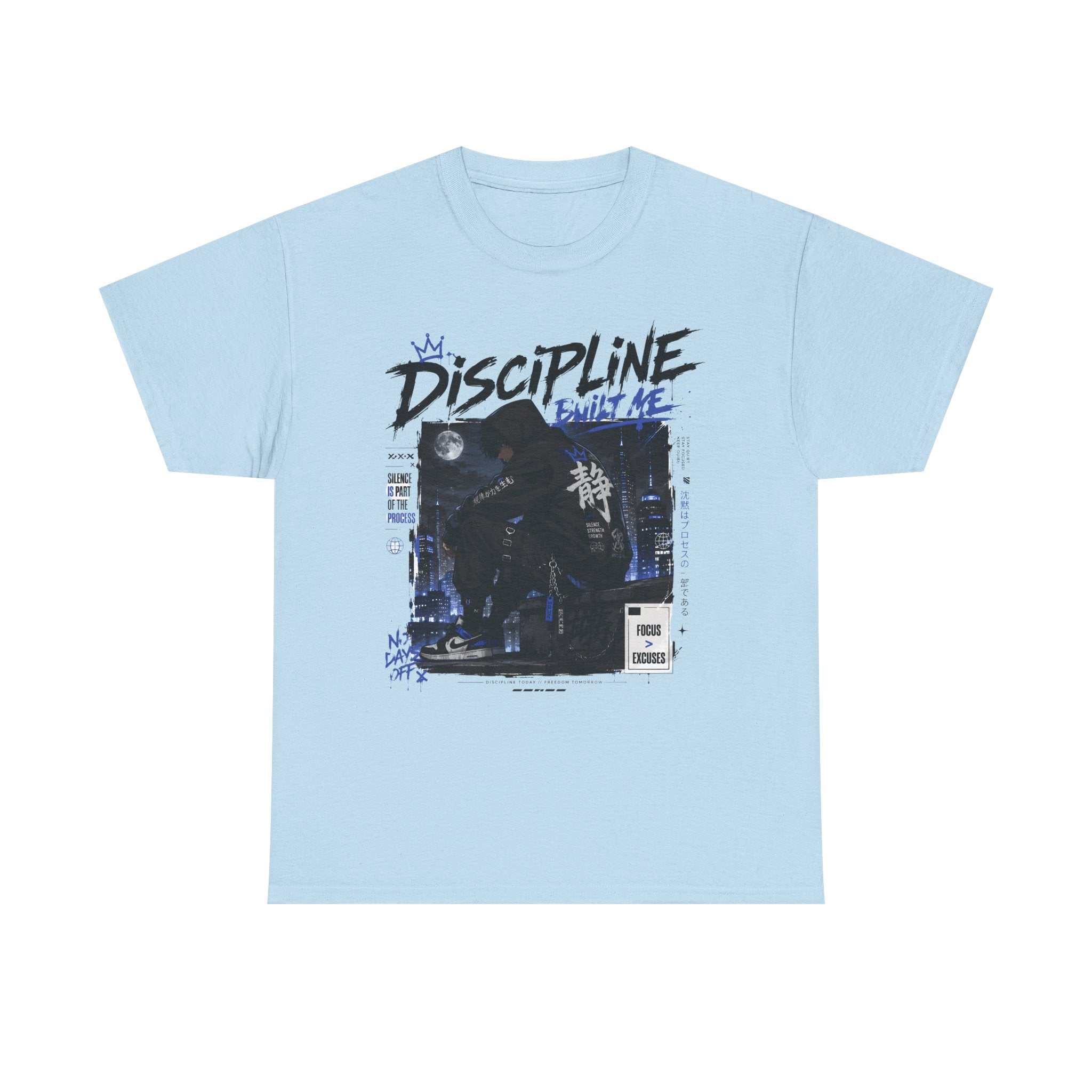 Discipline Anime Graphic Tee — Night Samurai Streetwear