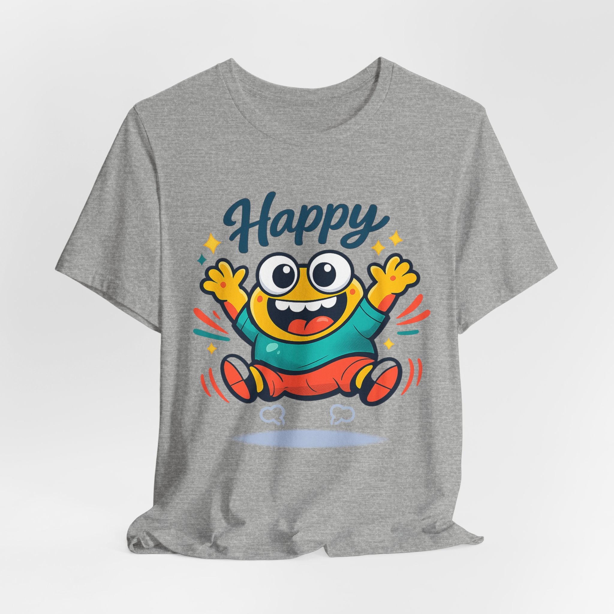 Happy Mood Blob Tee | kawaii minimal, thick outline emoji cartoon