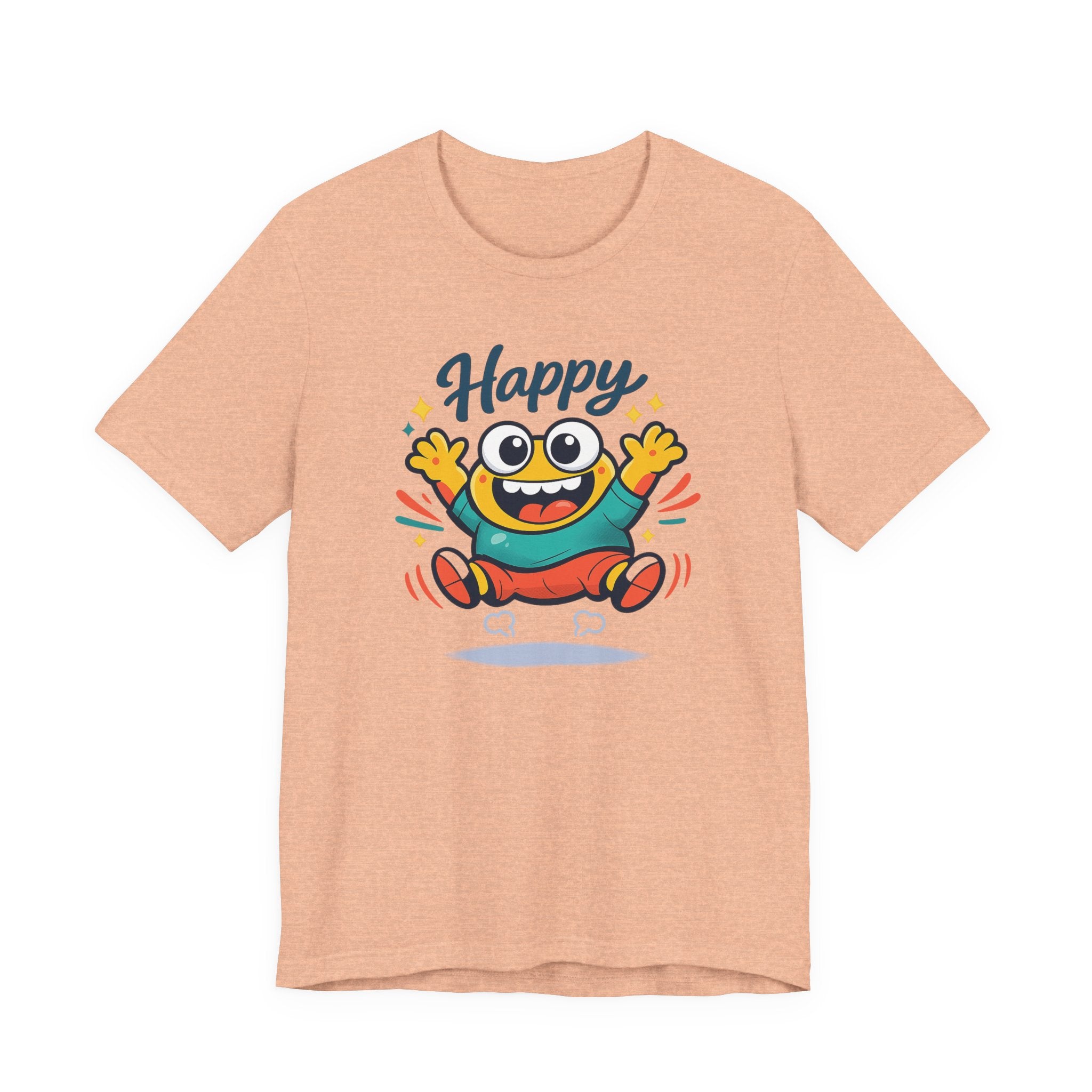 Happy Mood Blob Tee | kawaii minimal, thick outline emoji cartoon