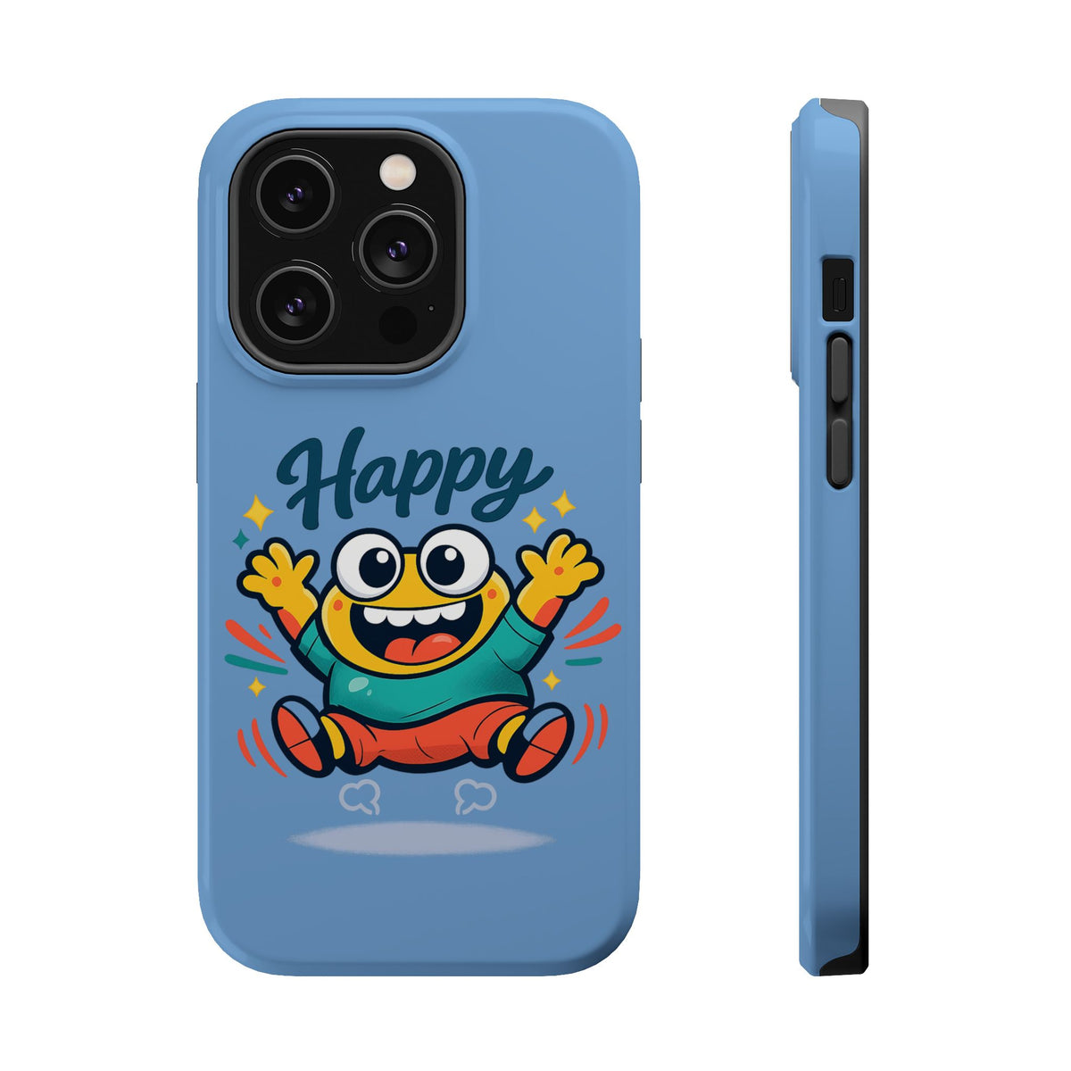 Happy Monster Magnetic Protective Phone Case Blue