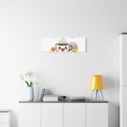 Caffeine and Kindness Canvas - Coffee-Themed Wall Art