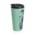 Cosmic Dreamer Travel Mug — 'Your Dream Creates Reality' Stainless Steel Tumbler (Seafoam)