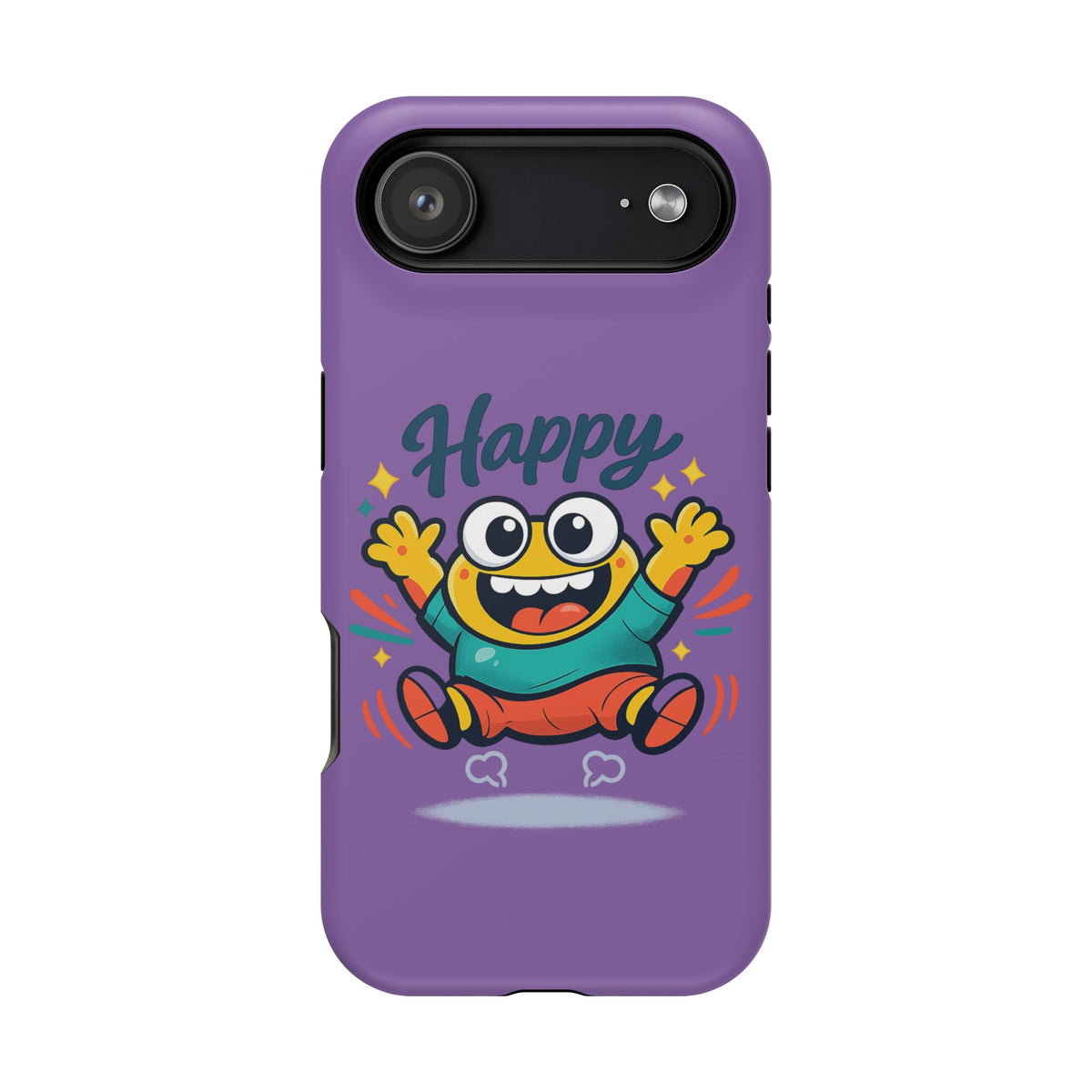 Happy Monster Magnetic Protective Phone Case Purple