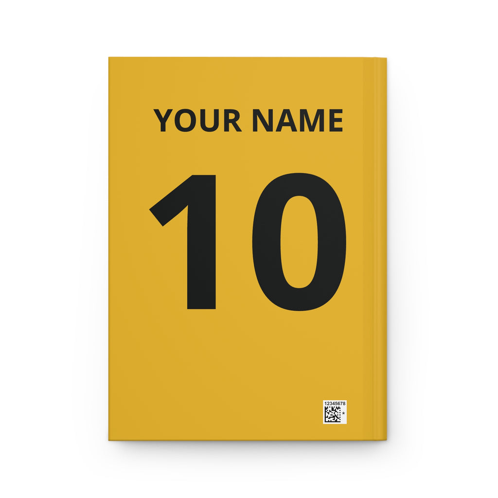 Football Is a Language Hardcover Journal — Personalized Soccer Number 10 Notebook