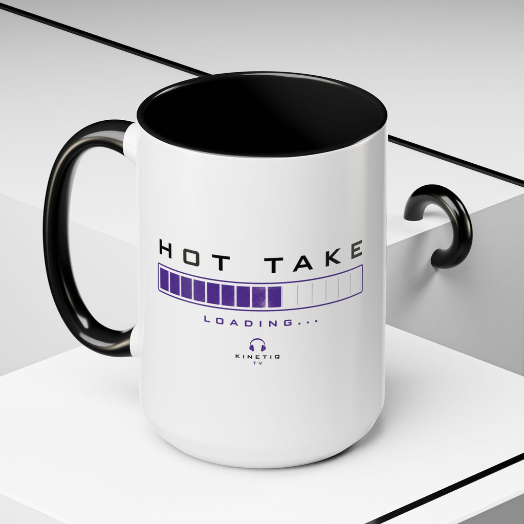 Accent Coffee Mug — "Hot Take Loading" Progress Bar Coffee Mug