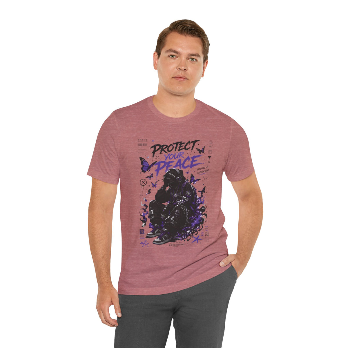 Protect Your Peace Gothic Butterfly Graphic T Shirt