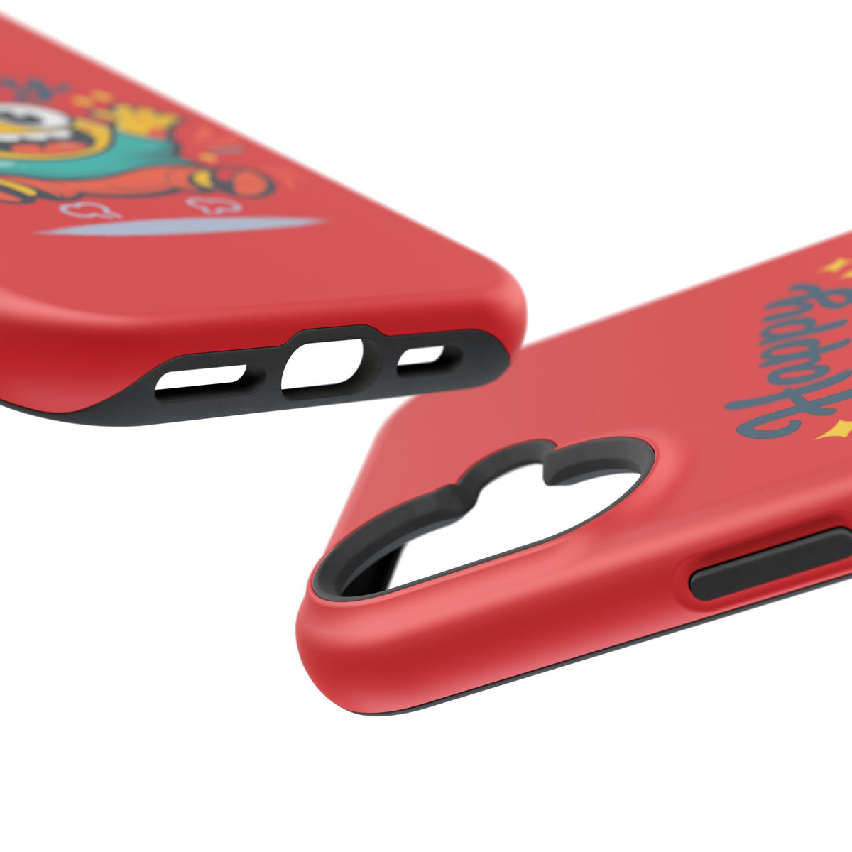 Happy Monster Magnetic Protective Phone Case Red