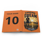 Chasing the Dream Soccer Journal — Personalized Numbered Hardcover Notebook