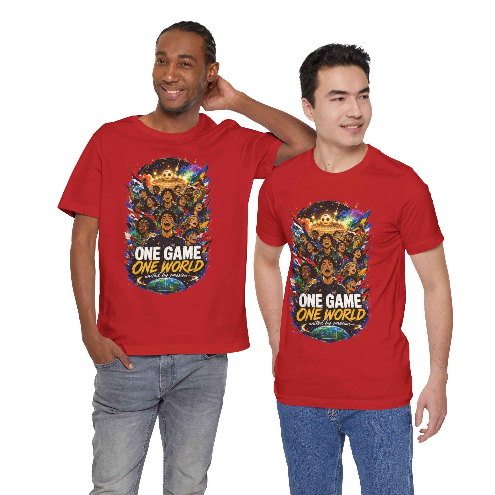 Soccer Graphic Tee - "One Game One World" Graphic T-Shirt